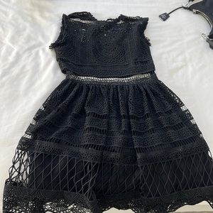 Alexis black lace dress